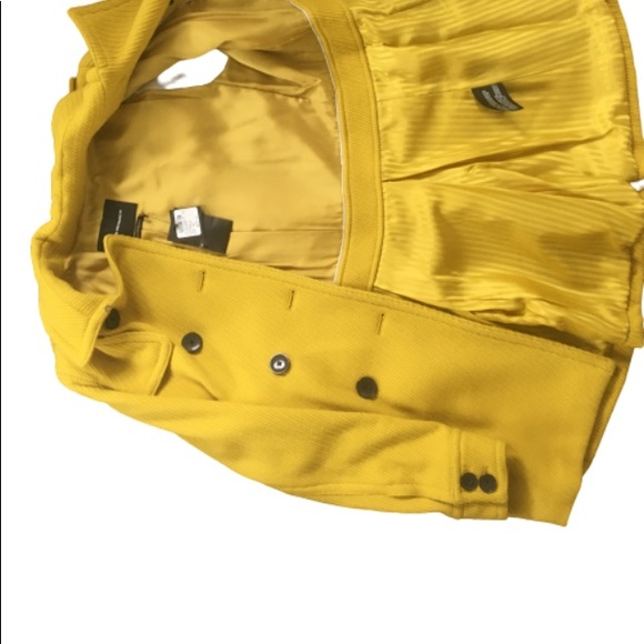 CLUB MONACO PEA COAT  MUSTARD YELLOW COLOR MEDIUM SIZE MEDIUM NWT - Picture 6 of 7